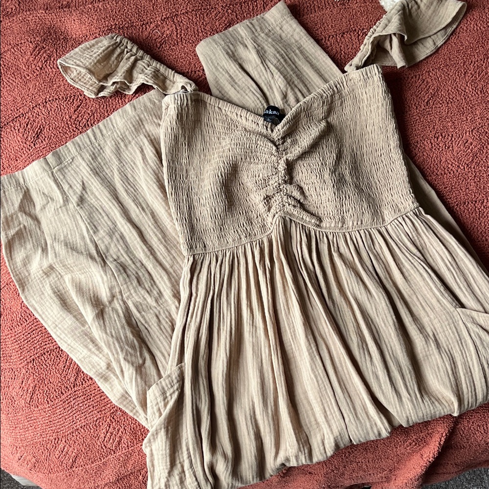 Boho Beige Jumpsuit